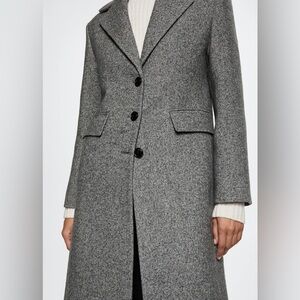 New Ralph Lauren Grey Wool Blend Coat